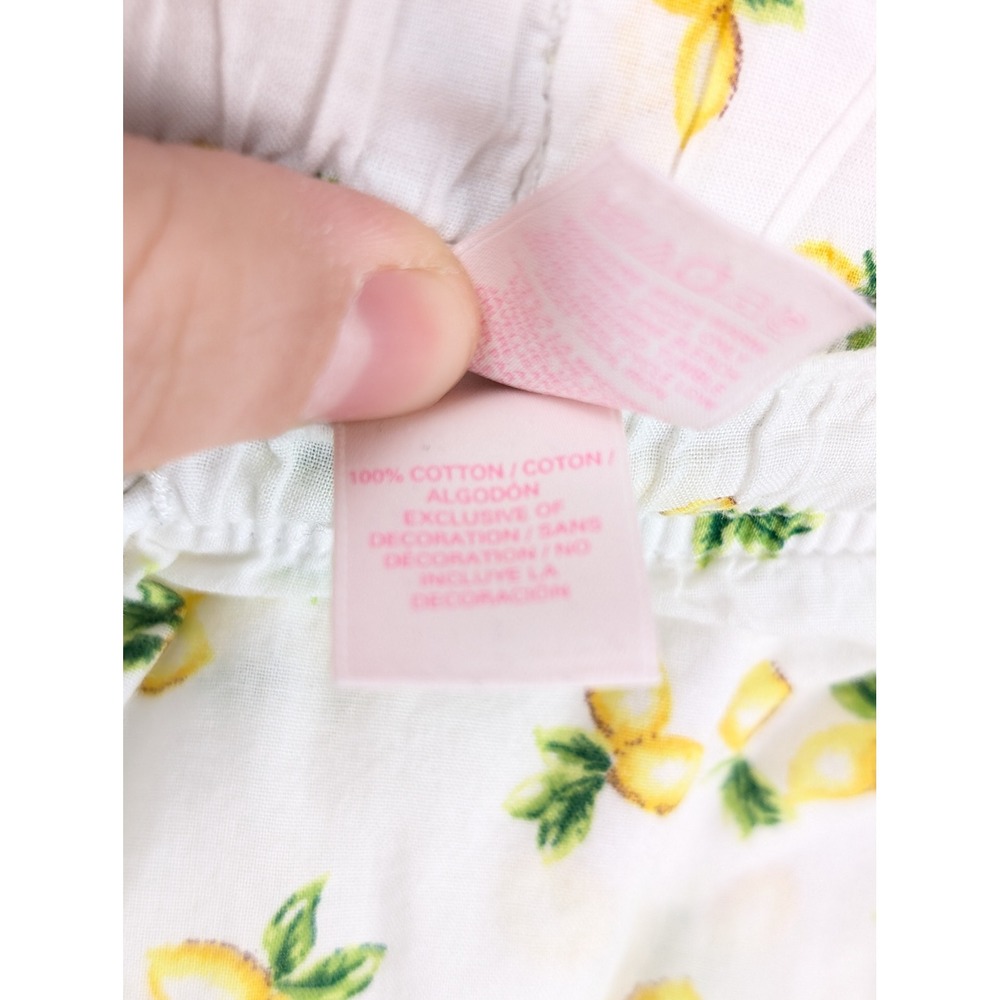 Victorias Secret Lemon Pajama Set Size L 100% Cotton Novelty Fruit Sleep Lounge - Picture 7 of 9